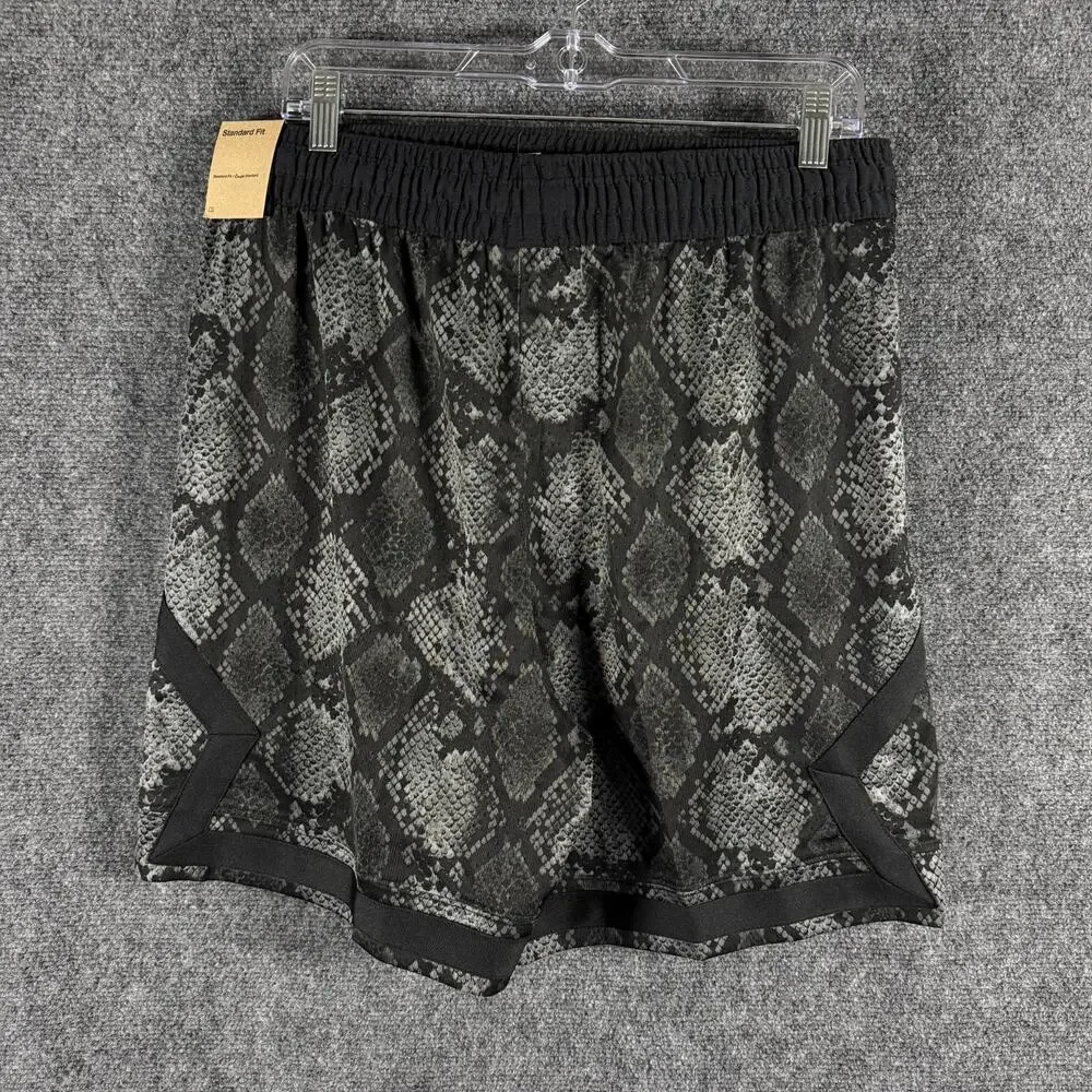 Jordan Dri-FIT Basketball Shorts Mens L Black Snakeskin Print HF9907-010 NWT